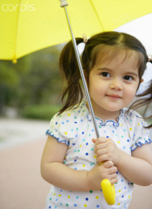 Girl Holding Umbrella